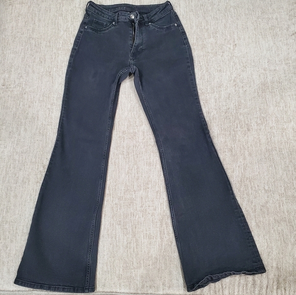 Women's Black Flared Jeans - Picture 1 of 8